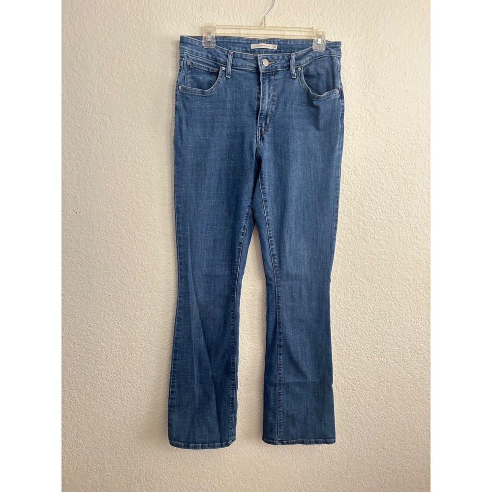 Levi's 725 High Rise Bootcut Jeans Size 32 Medium Wash Stretch Denim